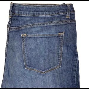 Sonoma Jeans Womens 16 Modern Straight Leg Medium Wash Mid Rise Blue Denim Pants